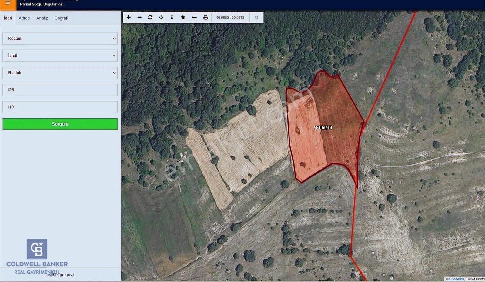 İzmit Bulduk Satılık Tarla Kocaeli İzmit Bulduk Mahallesinde 21.642 M2 Satılık Tarla