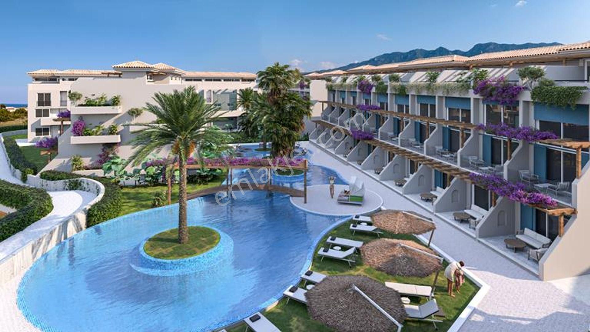 Girne Aşağı Girne Satılık Daire Kıbrıs, Girne'de Sea Magıc Garden 1+1 Satılık Loft Penthouse