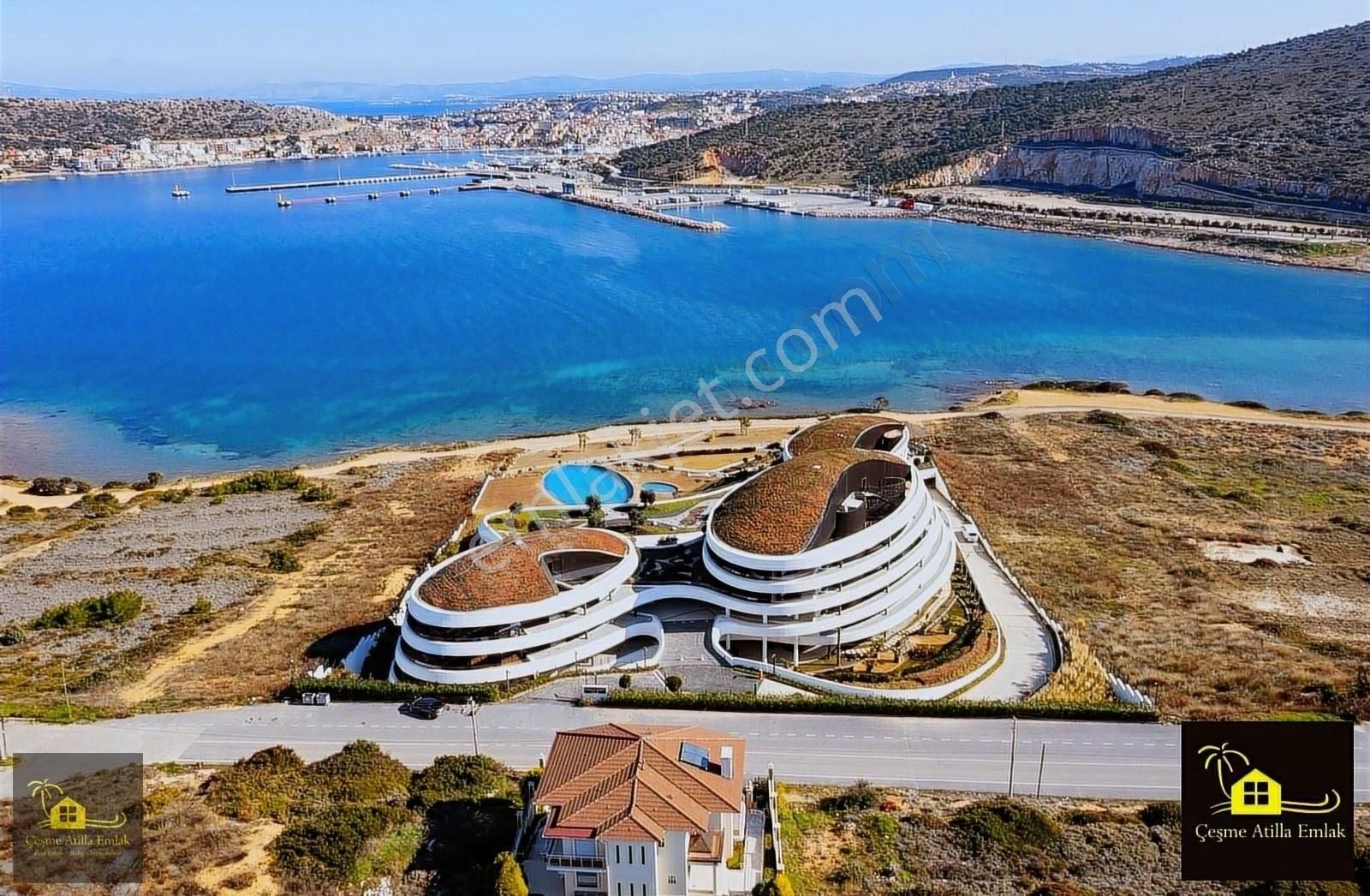 Çeşme Musalla Satılık Residence Çeşme Folkart Hills 'te Denize Sıfır 1+1 Satılık Residence Daire