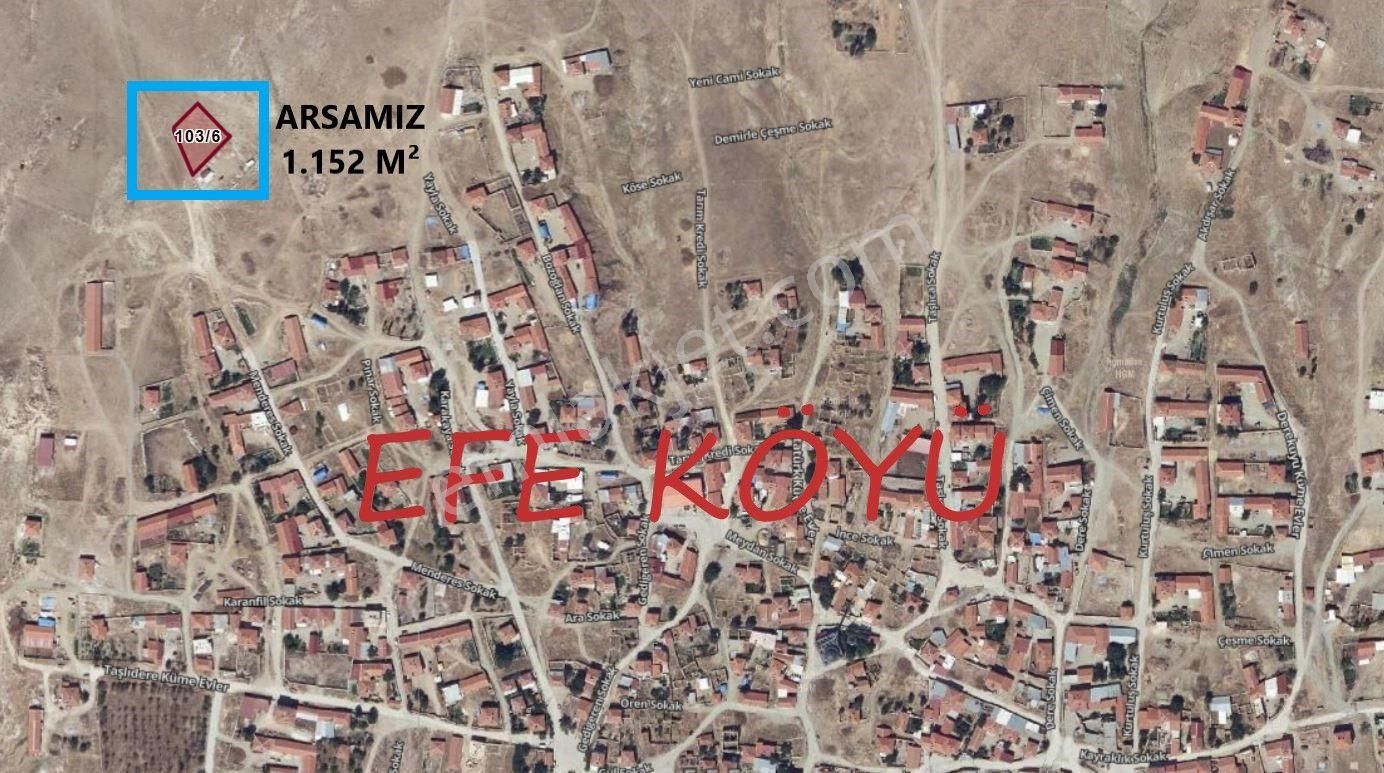 Şuhut Efe Köyü (Yeni) Satılık Konut İmarlı İlbey // Şuhut-efe Köyünde 1152 M² Köşe Arsa