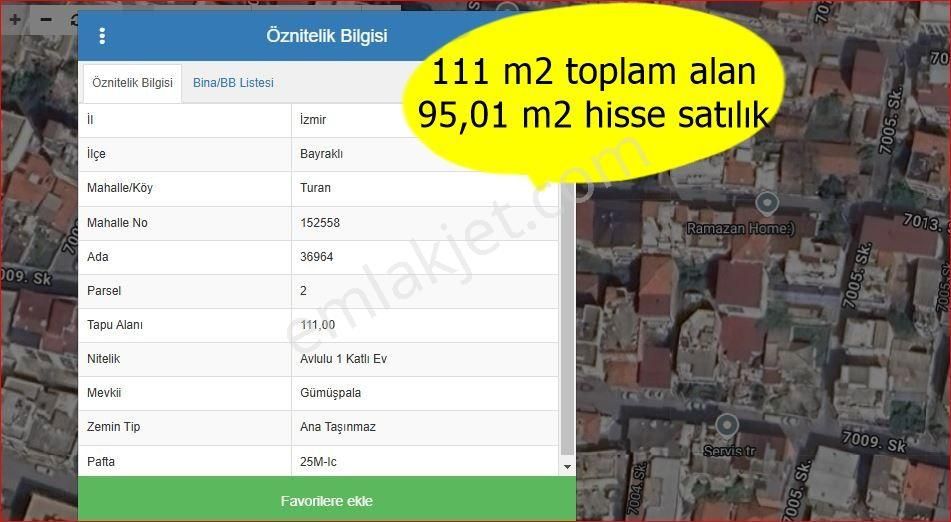 Bayraklı Gümüşpala Satılık Konut İmarlı Kamer'den İzmir Bayraklı,turan Mahallesinde Satılık Arsalar(açıklamayı Okuyunuz)