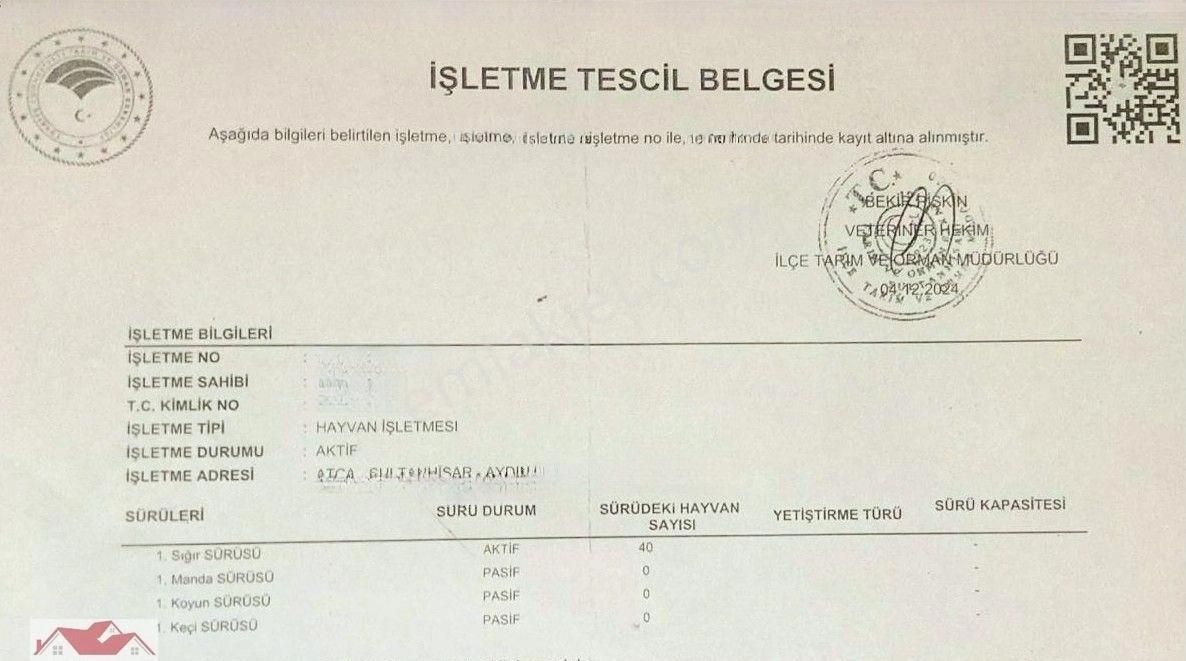 Aydın Sultanhisar Atça'da 32 Dönüm İçinde Ev Ve 8000 M2 300 Başlık Ahırlı,elektrik Suyu Olan Çiftlik - Görsel 4