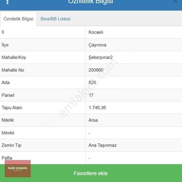 Çayırova Şekerpınar Satılık Ticari İmarlı Çayırova Şekerpınarda Satılık Ticarı Fırsat 335 M2 Arsa