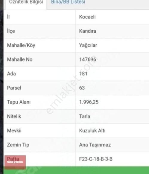 Kandıra Yağcılar Satılık Tarla Kocaeli Kandıra Ağva'ya 5 Dk Mesafesinde 2.000 M2 Satılık Arsa