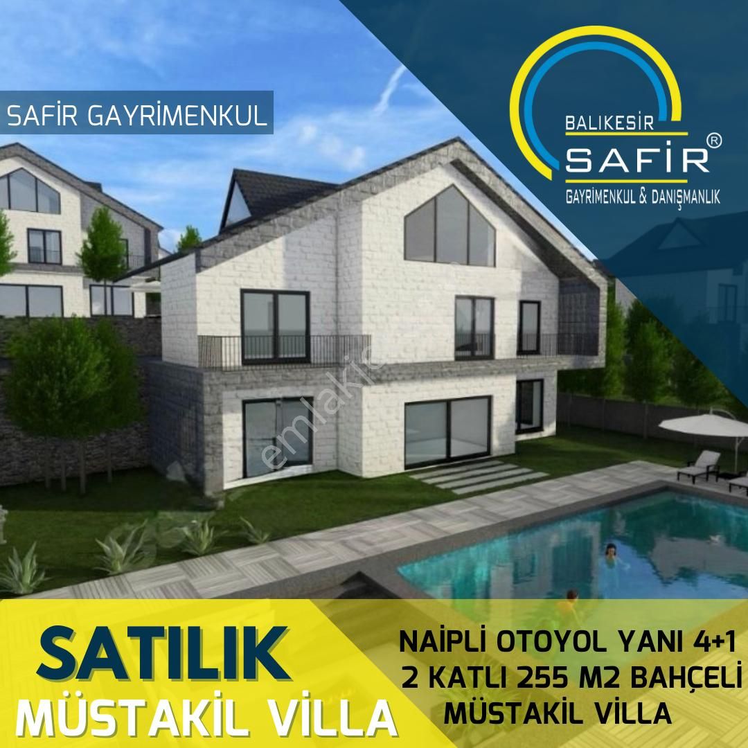 Karesi Naipli Satılık Villa Balıkesir Naipli Otoyol Yanı 4+1 2 Katlı 255 M2 Bahçeli Müstakil Villa