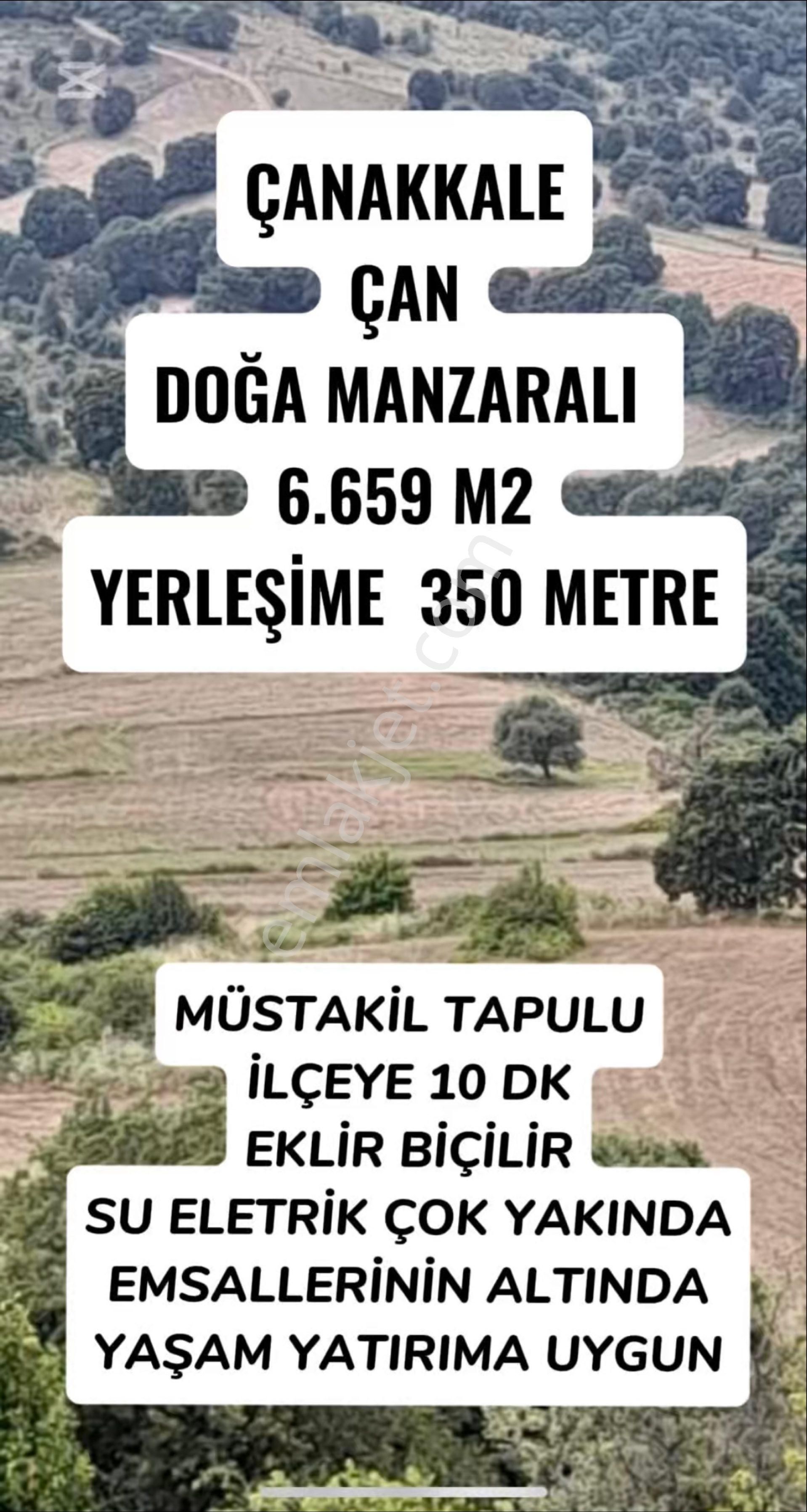 Çan Asmalı Köyü Satılık Tarla 🏡 Çanakkale Çan’da Köy Manzaralı 6.5 Dönüm Kazançlı Fırsat! 🌿