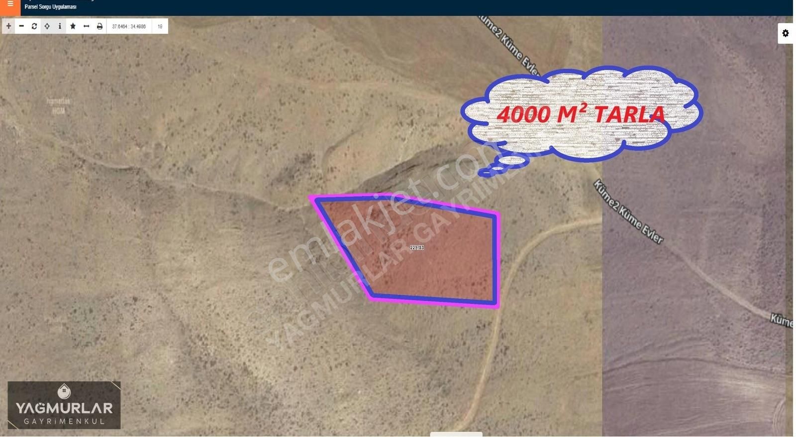 Ulukışla Güney Köyü (Küme2) Satılık Tarla Bölgenin En Uygunu Yağmurlar'dan Güney Köyü 4000m² Satılık Tarla