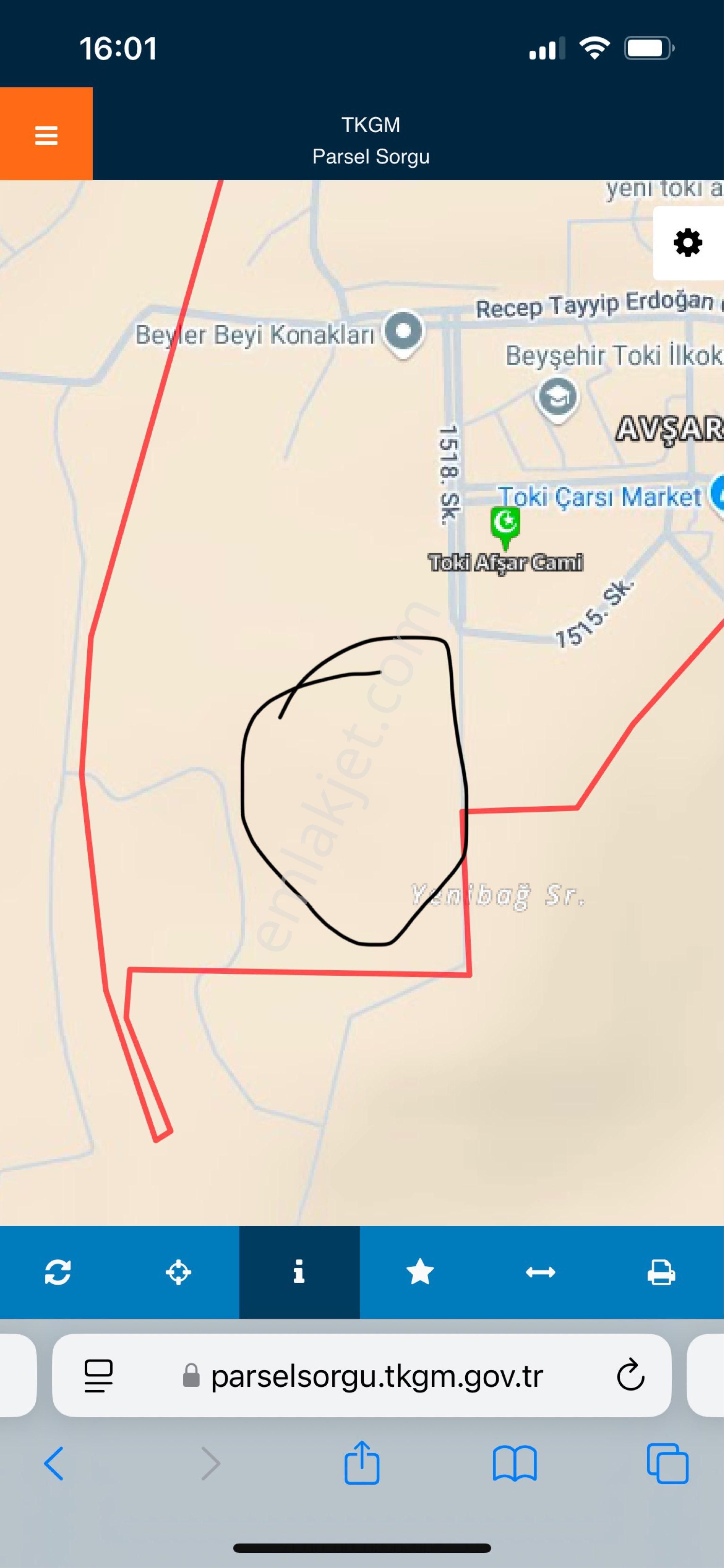 Beyşehir Küçükavşar Satılık Konut İmarlı Toki Yakını 1200 M2 6 Kata İmarlı Satılık Arsa