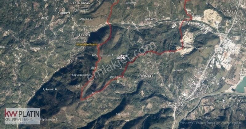 Sapanca Akçay Satılık Tarla Sakarya Sapanca Akçay'da Satılık Arsa Toplam 6.374 M2 2 Parsel