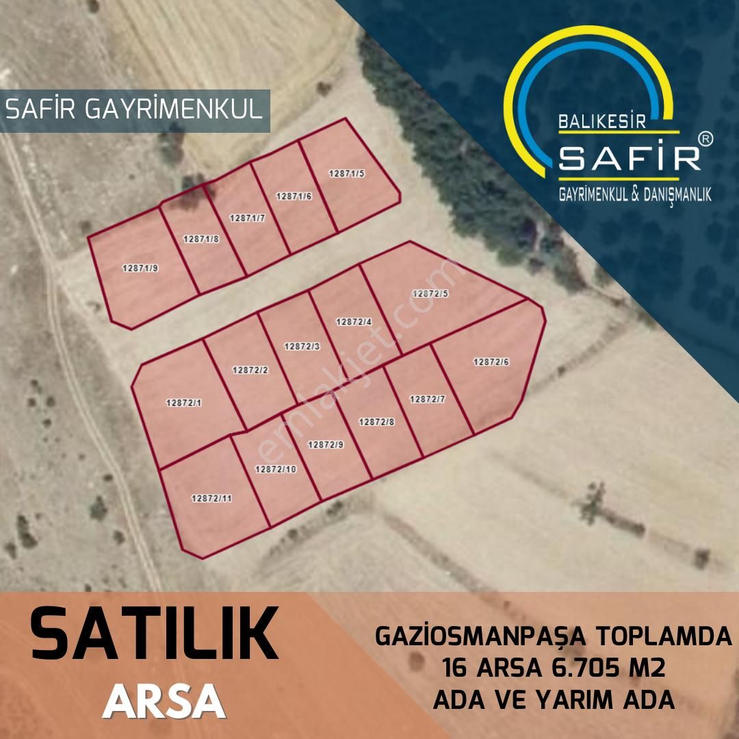 Altıeylül Gaziosmanpaşa Satılık Konut İmarlı Balıkesir Gaziosmanpaşa Toplamda 16 Arsa 6.705 M2 Ada Ve Yarım Ada Konut İmarlı