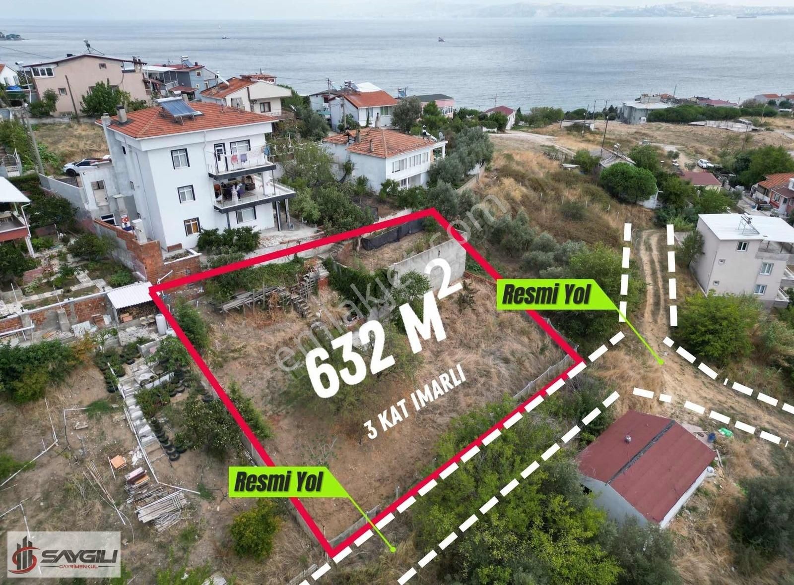 Erdek Tatlısu Satılık Konut İmarlı Erdek Tatlısu'da 632m2 Denize Yakın İmarlı Arsa