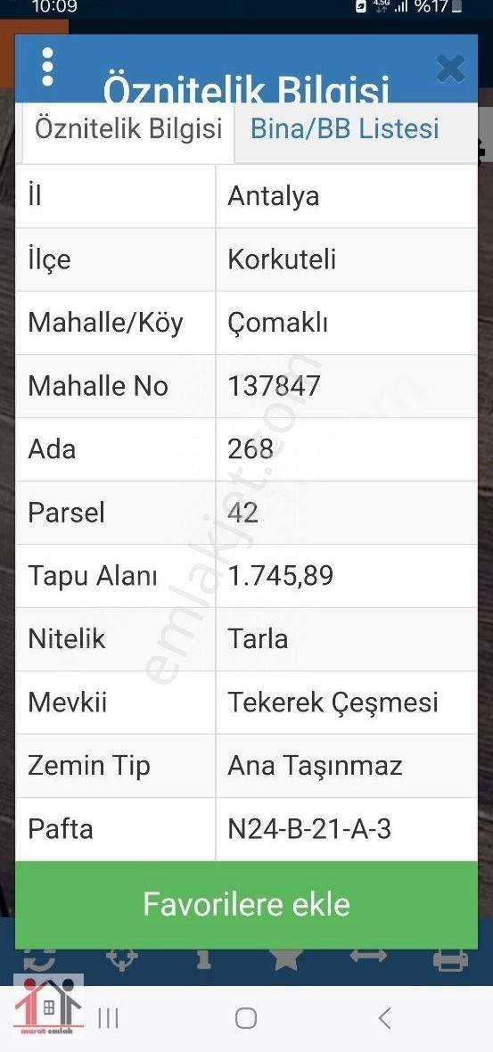 Korkuteli Çomaklı Köy Girişinde 175om2 Tek Tapu Yol Su Elk Mevcu - Görsel 2