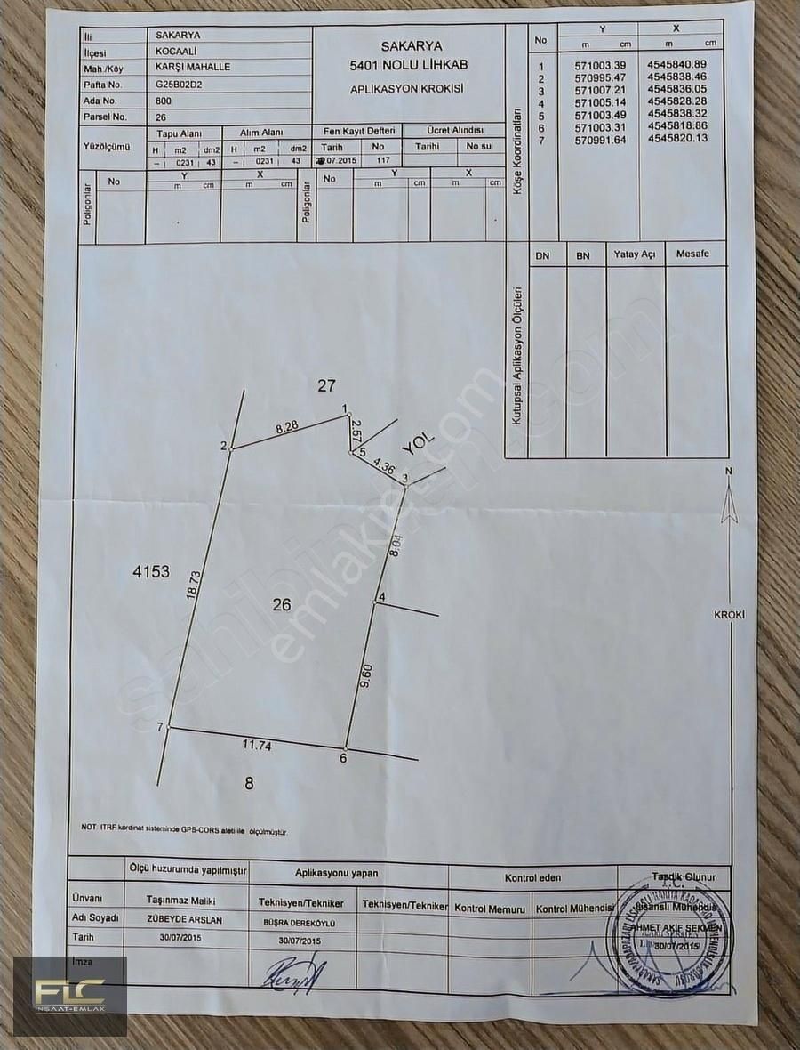 Kocaali Karşı Satılık Konut İmarlı Bu Fırsat Kaçmaz Kocaali Merkezde 231 M² Kupon Satılık Arsa