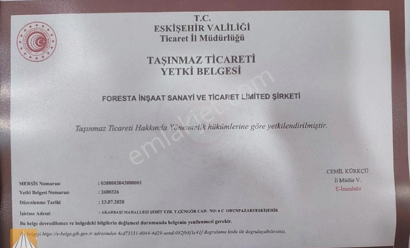 Odunpazarı Karapazar Satılık Tarla Karapazar Mevkiinde Satılık Tarla Foresta Gayrimenkul'den