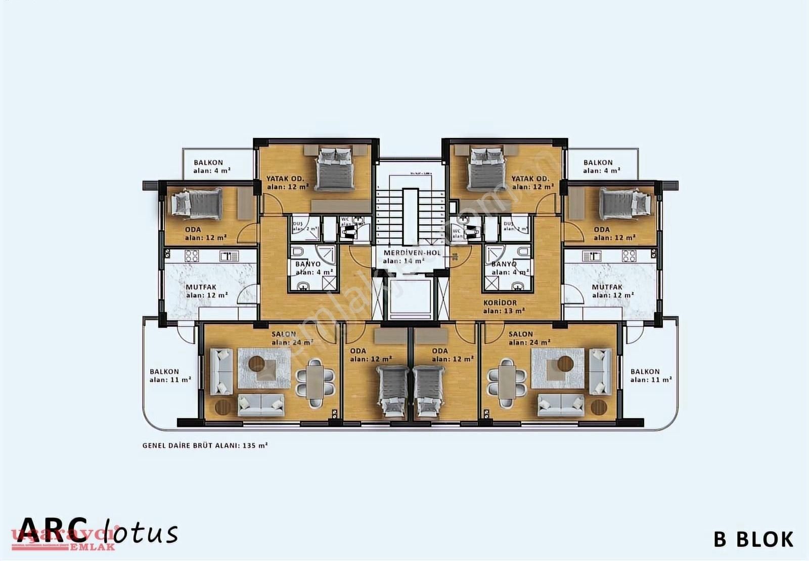 İnegöl Fatih Satılık Daire Uçaravcı'dan Fatih Mah Arc Lotus St. Satılık 3+1 130m² Daire