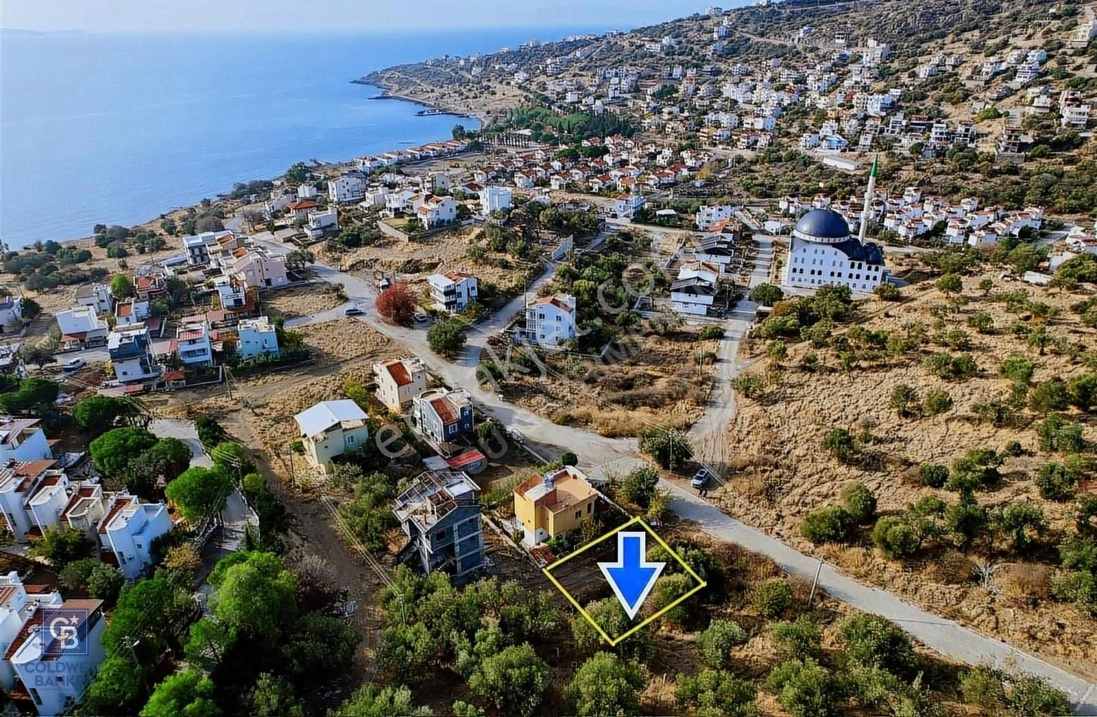 Dikili Çandarlı Satılık Villa İmarlı Denize 300 Metre Mesafede Deniz Manzaralı Villa İmarlı Arsa