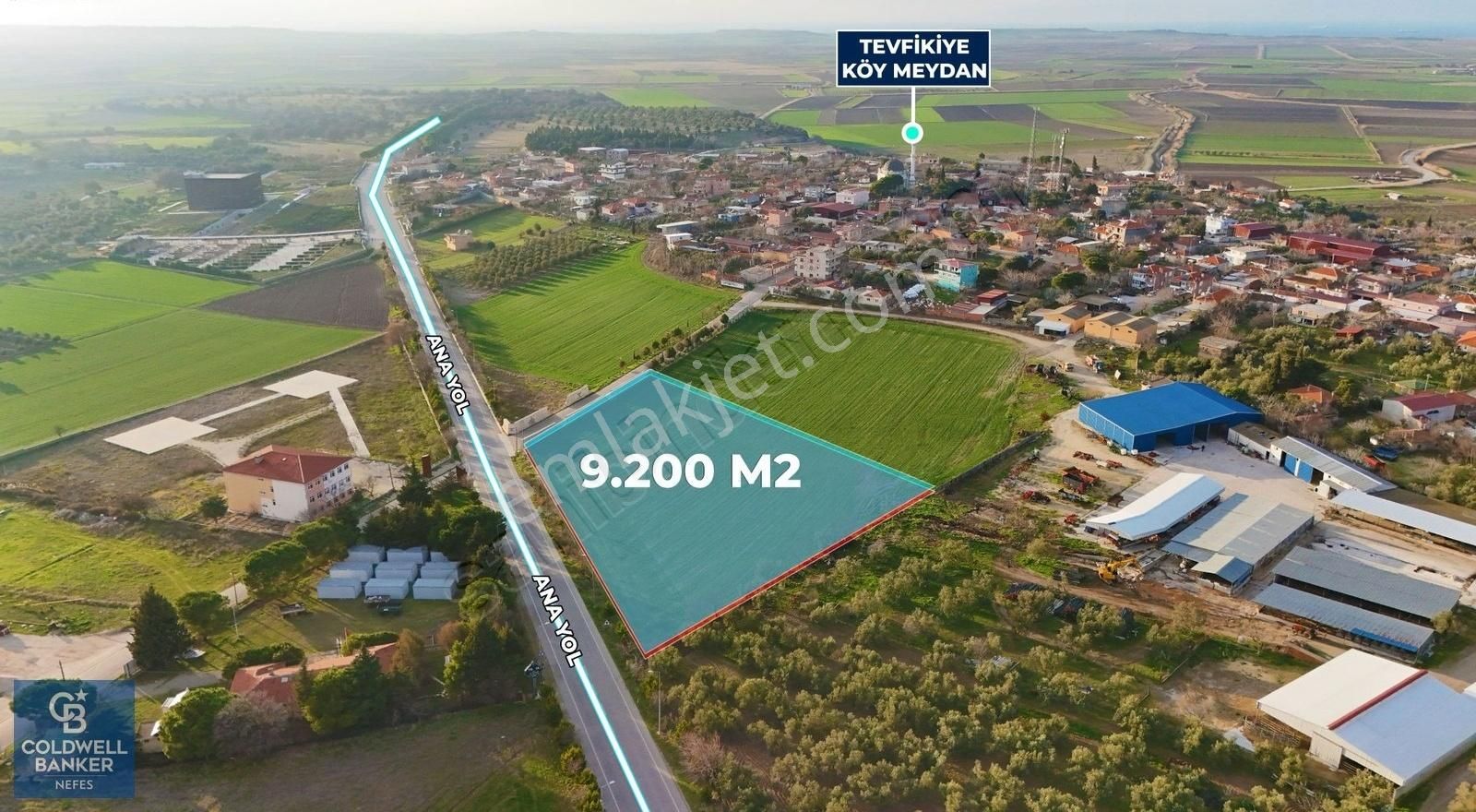 Çanakkale Merkez Tevfikiye Köyü Satılık Ticari İmarlı Çanakkale Tevfikiye Köyünde 9.200 M2 İmarlı Satılık Arsa !