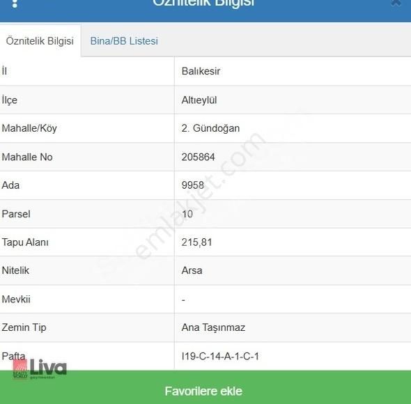 Karesi Paşa Alanı Satılık Konut İmarlı Rw Liva Dan Gündoğanda Yatırımlık Arsa