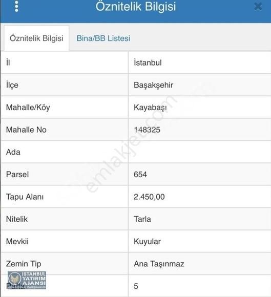 Başakşehir Kayabaşı Satılık Tarla Kayabaşı Kanal İstanbul Projesi Mevkinde Satılık Arsa (362)m2