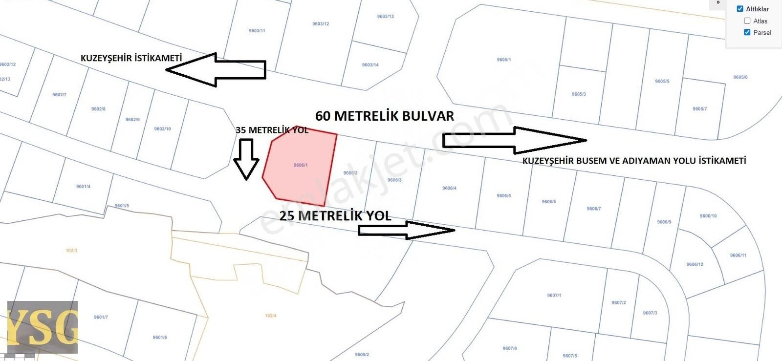 Şehitkamil Atabek Satılık Ticari İmarlı Kuzeyşehir Yolu Satılık Ticari Kupon Arsa