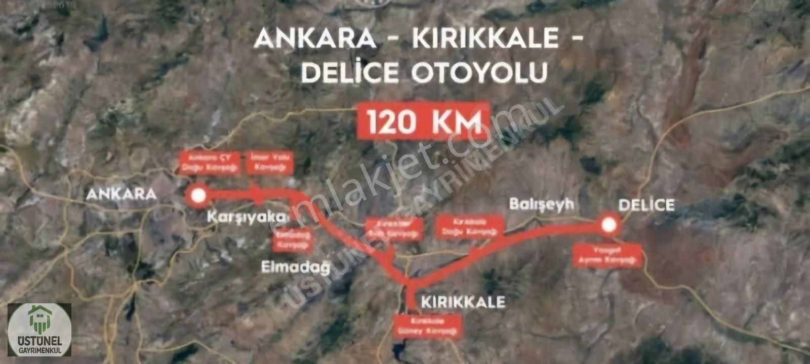 Balışeyh Ballı Satılık Villa İmarlı Üstünel'den Kırıkkale'de Gelişen Bölgede Satılık İmarlı Arsa