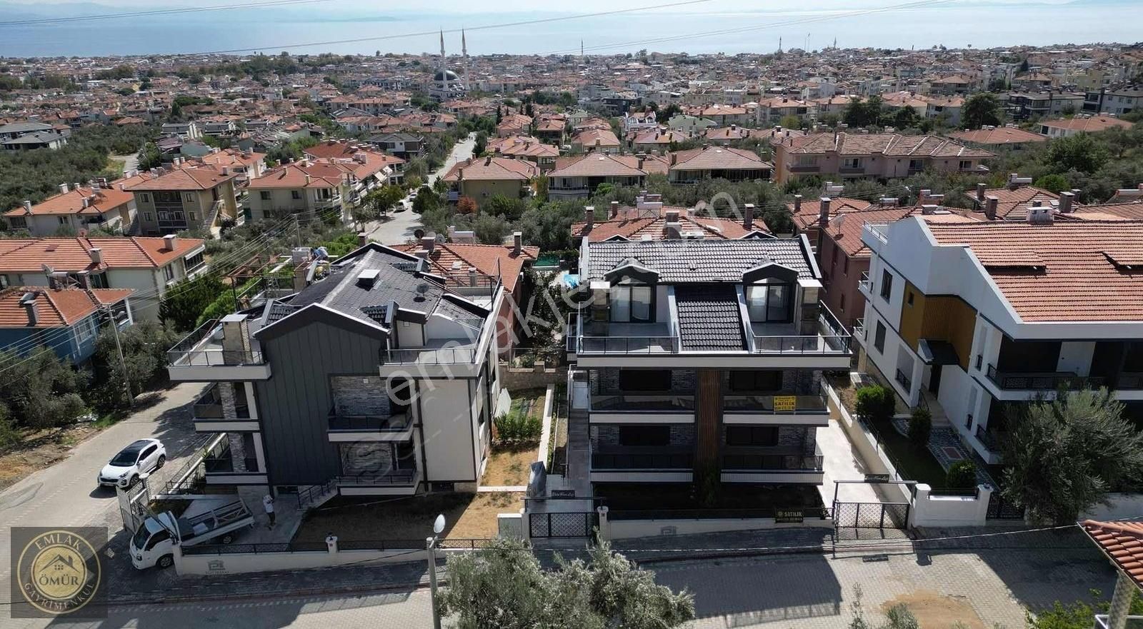 Edremit Şahindere Satılık Villa Ömür Emlak'tan 4+1 Çift Teraslı Kapanmaz Deniz Manzaralı Villa