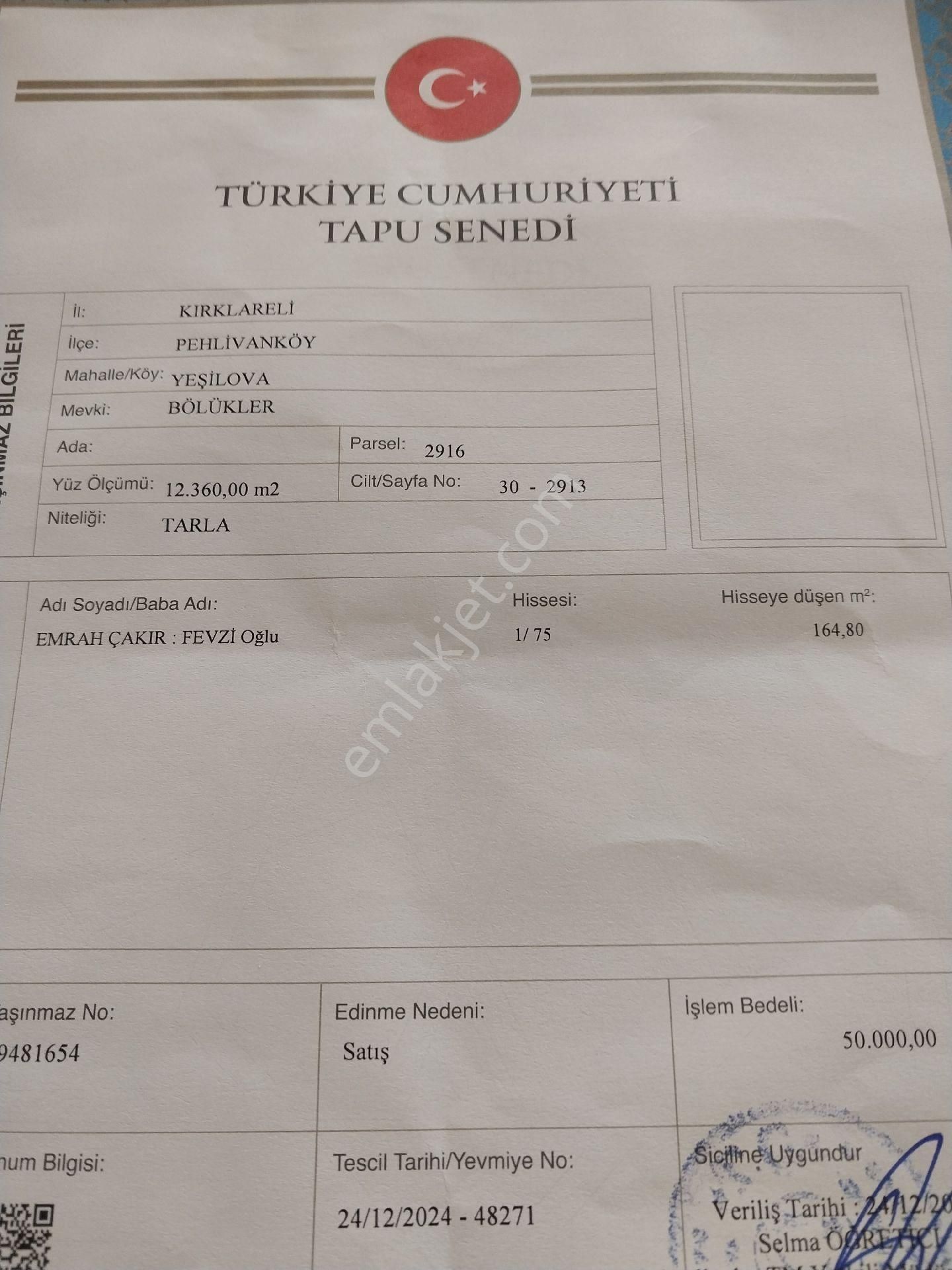 Pehlivanköy Yeşilova Köyü Satılık Konut İmarlı Kırklareli Pehlivanköyde Satılık Arsa