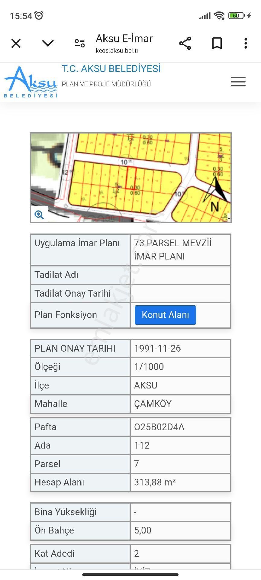 Aksu Çamköy İmarlı Villa Arsası - Görsel 4
