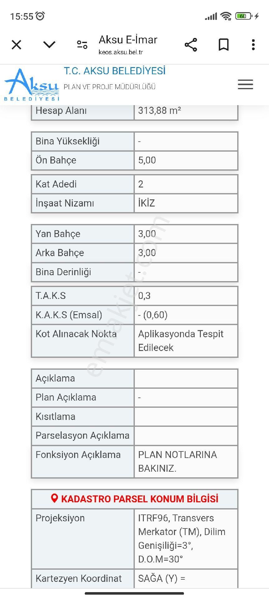 Aksu Çamköy İmarlı Villa Arsası - Görsel 5