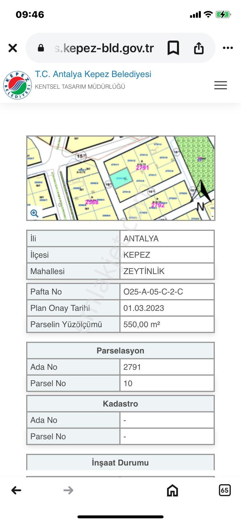 Kepez Zeytinlik Satılık Konut İmarlı Antalya Kepez Zeytinlik Mahallesi’nde Sekiz Veya On Daire Yapabileceğiniz Satılık Arsa