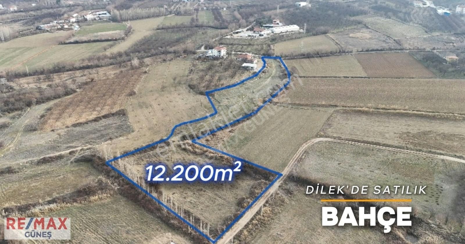 Yeşilyurt Dilek Satılık Bağ & Bahçe Dilek'te Re/max Güneş'ten 12 Dönüm Müstakil Bahçe