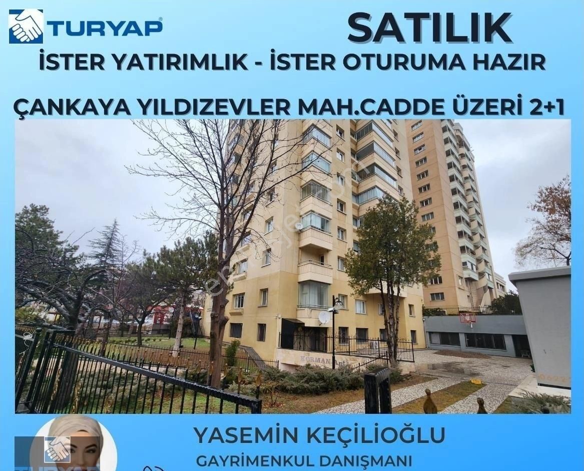 Çankaya Yıldızevler Satılık Daire Turyap'tan Çankaya Yıldızevler Mah.merkezi Konumda 2+1 Satılık