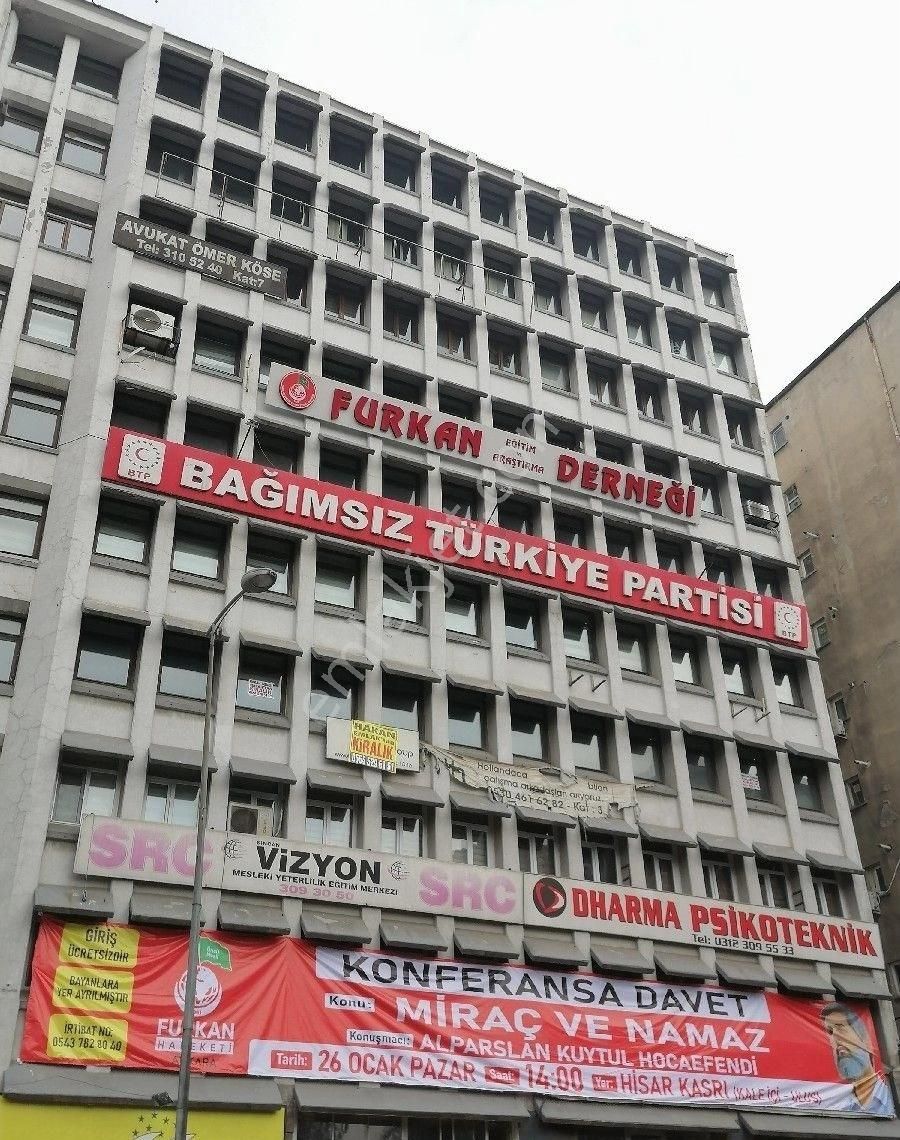 Altındağ Hacı Bayram Kiralık Ofis Ulus Çankırı Caddesi Üzerindeki 600 Metre Kare Ofisimiz Kiralık'tır