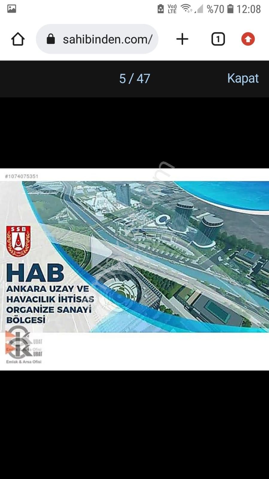 Kahraman Kazan Orhaniye Sanayi İmarlı Satılık Arsa - Görsel 3