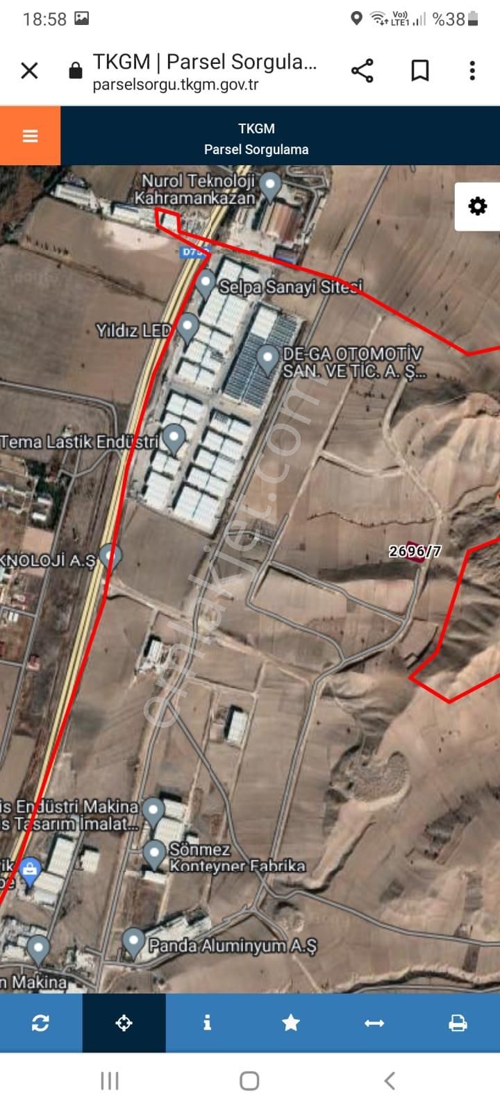 Kahraman Kazan Orhaniye Sanayi İmarlı Satılık Arsa - Görsel 9