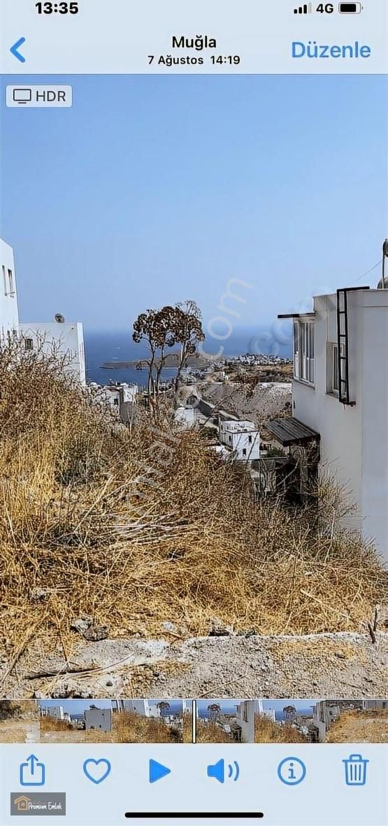 Bodrum Yahşi'de Deniz Manzaralı Tripleks Villa İmarlı Arsa - Görsel 9