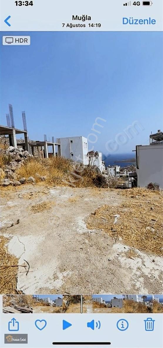 Bodrum Yahşi'de Deniz Manzaralı Tripleks Villa İmarlı Arsa - Görsel 22