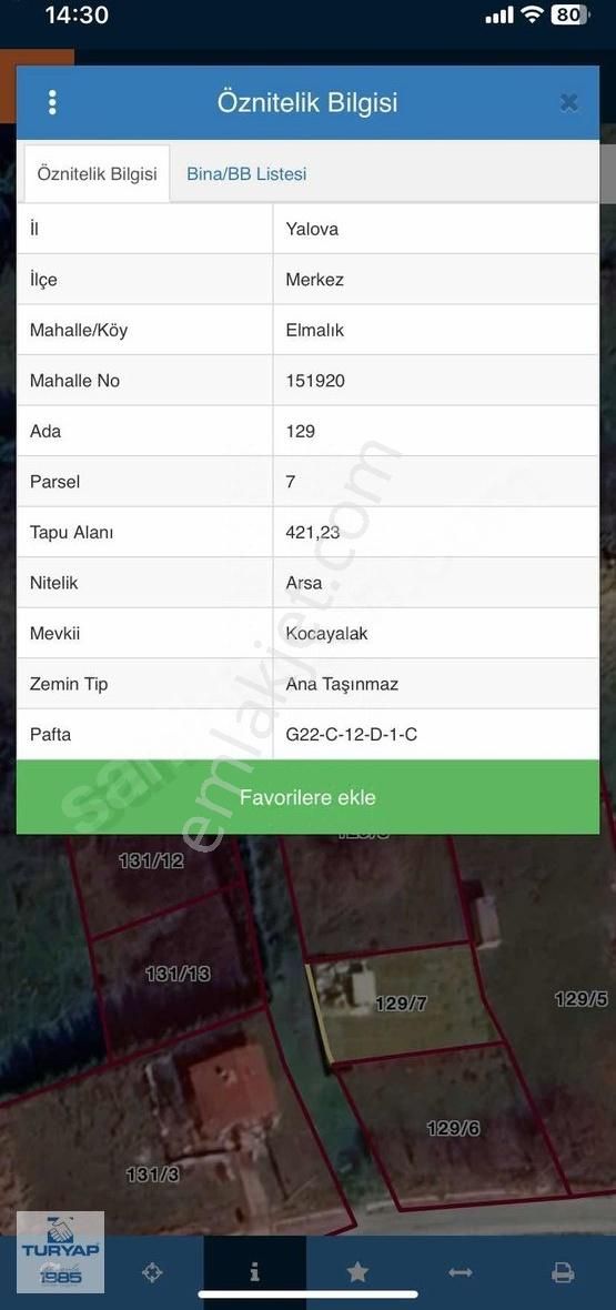 Yalova Merkez Elmalık Köyü Satılık Konut İmarlı Elmalık Kirazlı Kavşağında Satılık Konut İmarlı 421,23 M2 Arsa