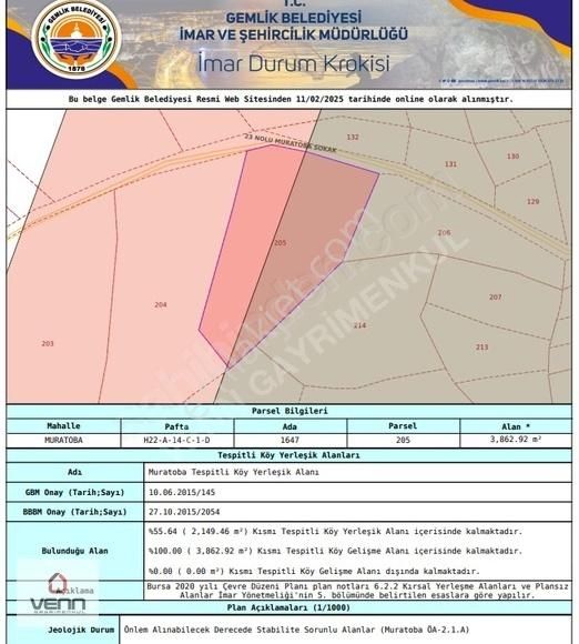 Gemlik Muratoba'da 3862 M2 Köyiçi İmarlı Satılık Zeytinlik! - Görsel 7