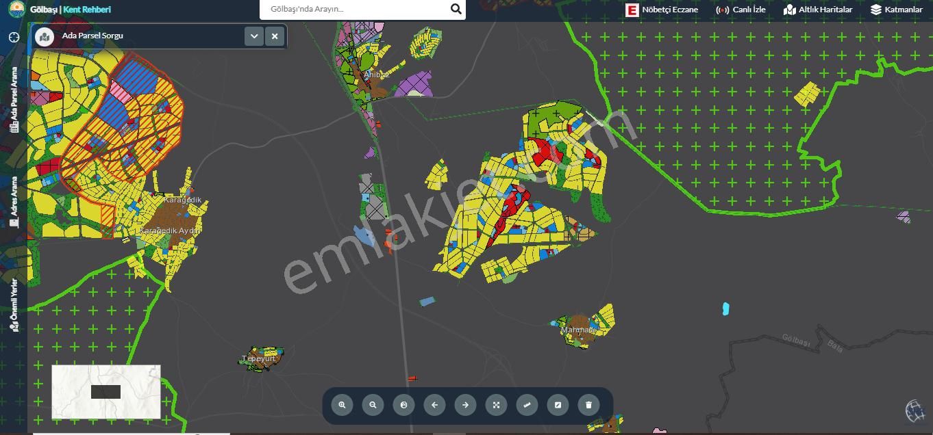 Gölbaşı Mahmatlı Satılık Tarla Gölbaşı Mahmatlı Mah Tek Tapu 41,500 M2 Yatırımlık Arazi