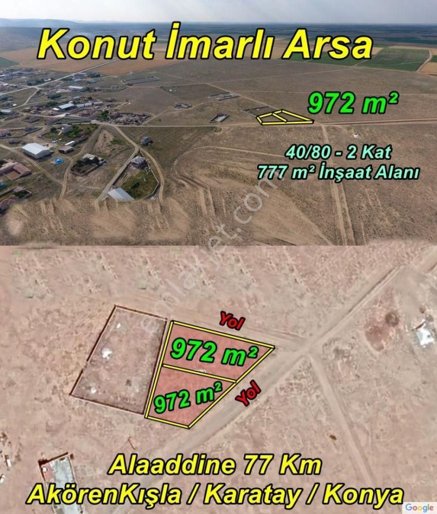 Karatay Akörenkışla Satılık Konut İmarlı Karatay Akörenkışla'da 971 M² İmarlı Arsa