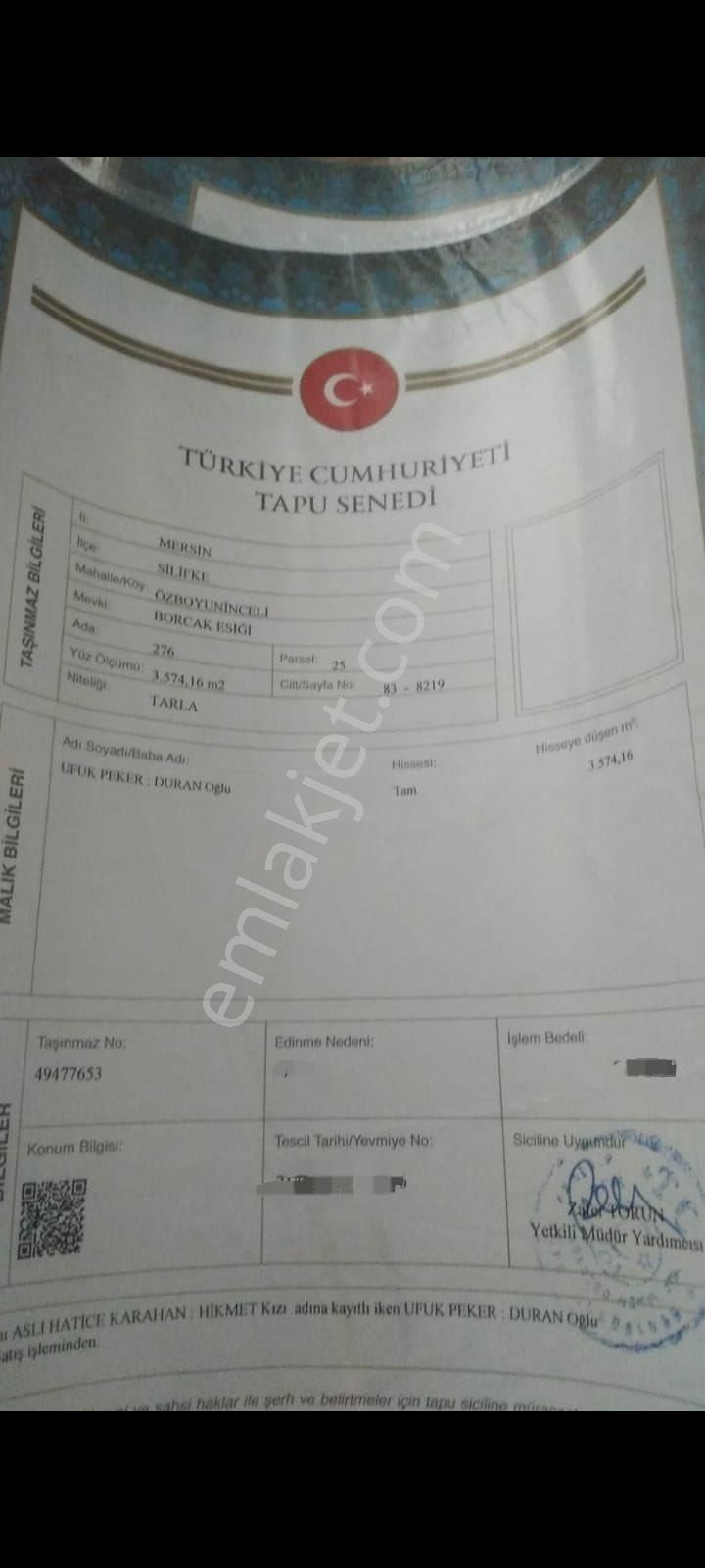 Silifke Özboynuinceli Satılık Arazi Mersin Silifke Özboynu İnceli De Şok Fiyata Satılık Arazi