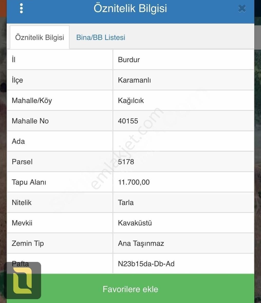 Karamanlı Kağılcık Köyü (Kantar) Satılık Tarla Burdur Karamanlı Kağılcık Köyünde 11.700m2 Fırsat Satılık Tarla