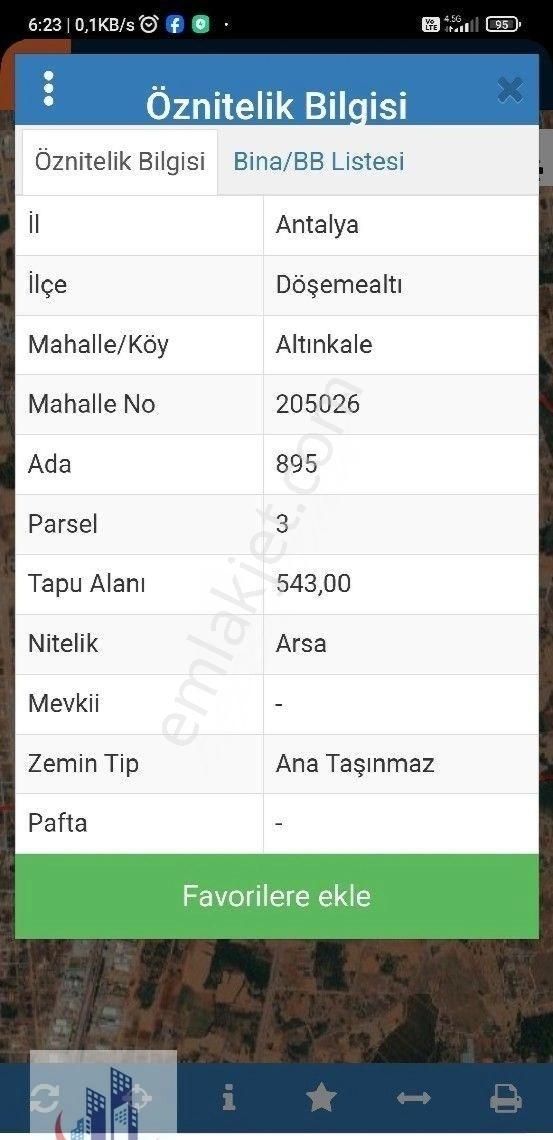 Döşemealtı Altınkale Satılık Konut İmarlı Antalya Döşemealtı Altın Kalede Satılık Arsa