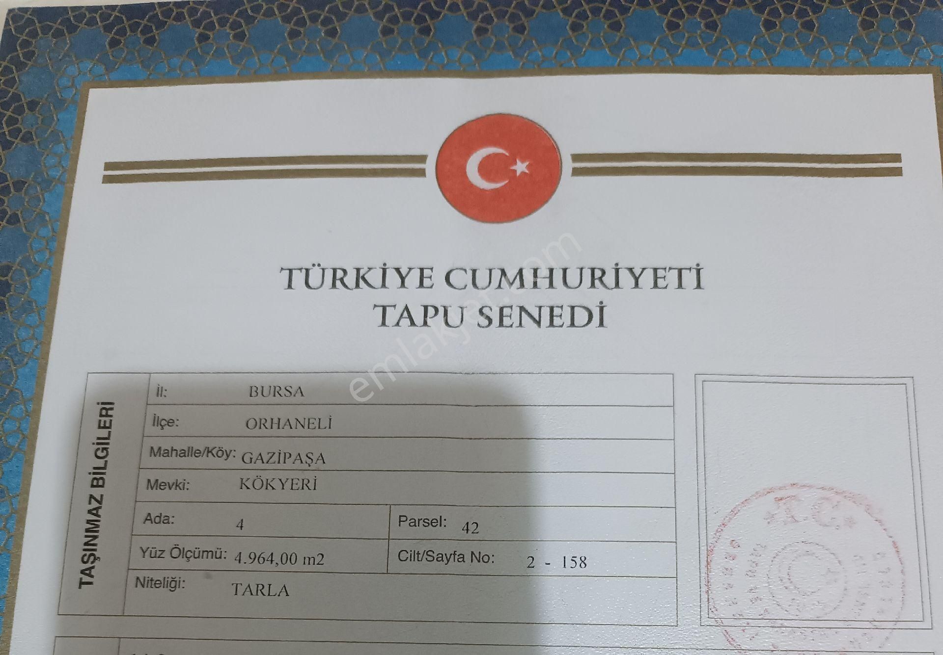 Orhaneli Karabekirpaşa Satılık Tarla Fiyat Teklifine Açık Veya Kat Karşılığı