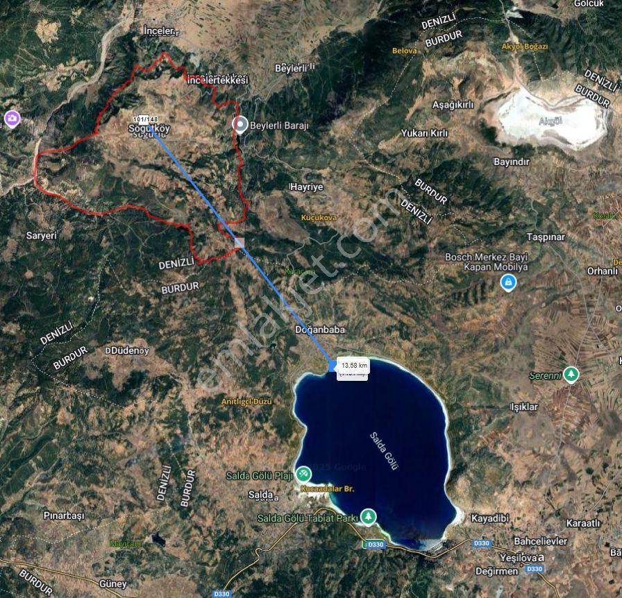 Denizli Çardak Söğüt De 1660m2 Tek Tapu Tarla Köy Yanı - Görsel 25