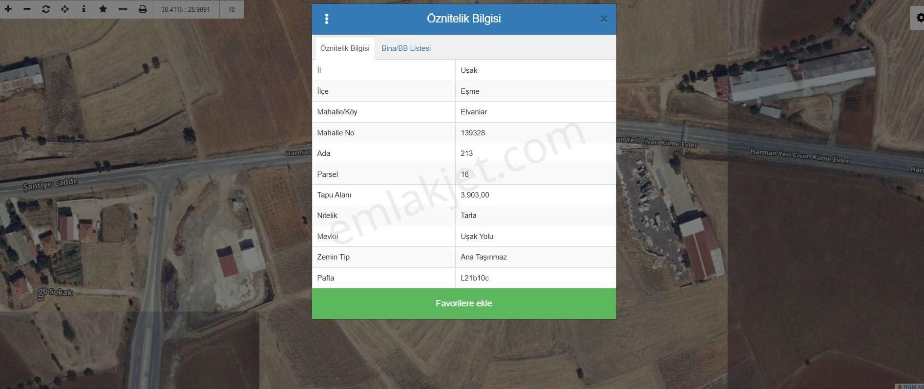 Uşak, Eşme, Elvanlar Mah. Uşak Yolu Üzeri 3.903 Metrekare Tarla, Uşak Yoluna 83 Metre Cepheli - Görsel 2