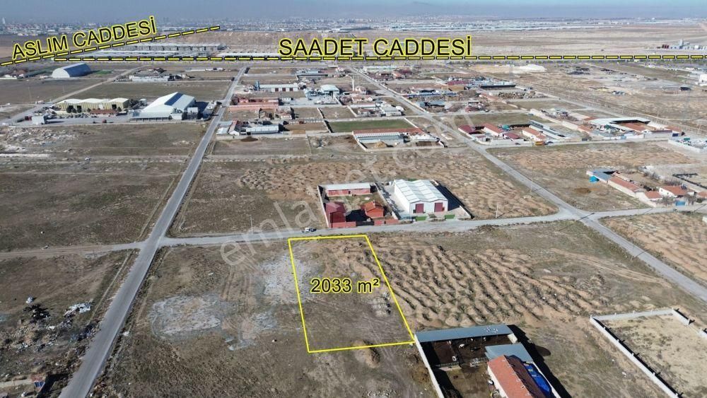 Konya Karatay Satılık Sanayi İmarlı Tatlıcak Vatan Sanayi Arkası 2.033 M² Müstakil Sanayi İmarlı Arsa