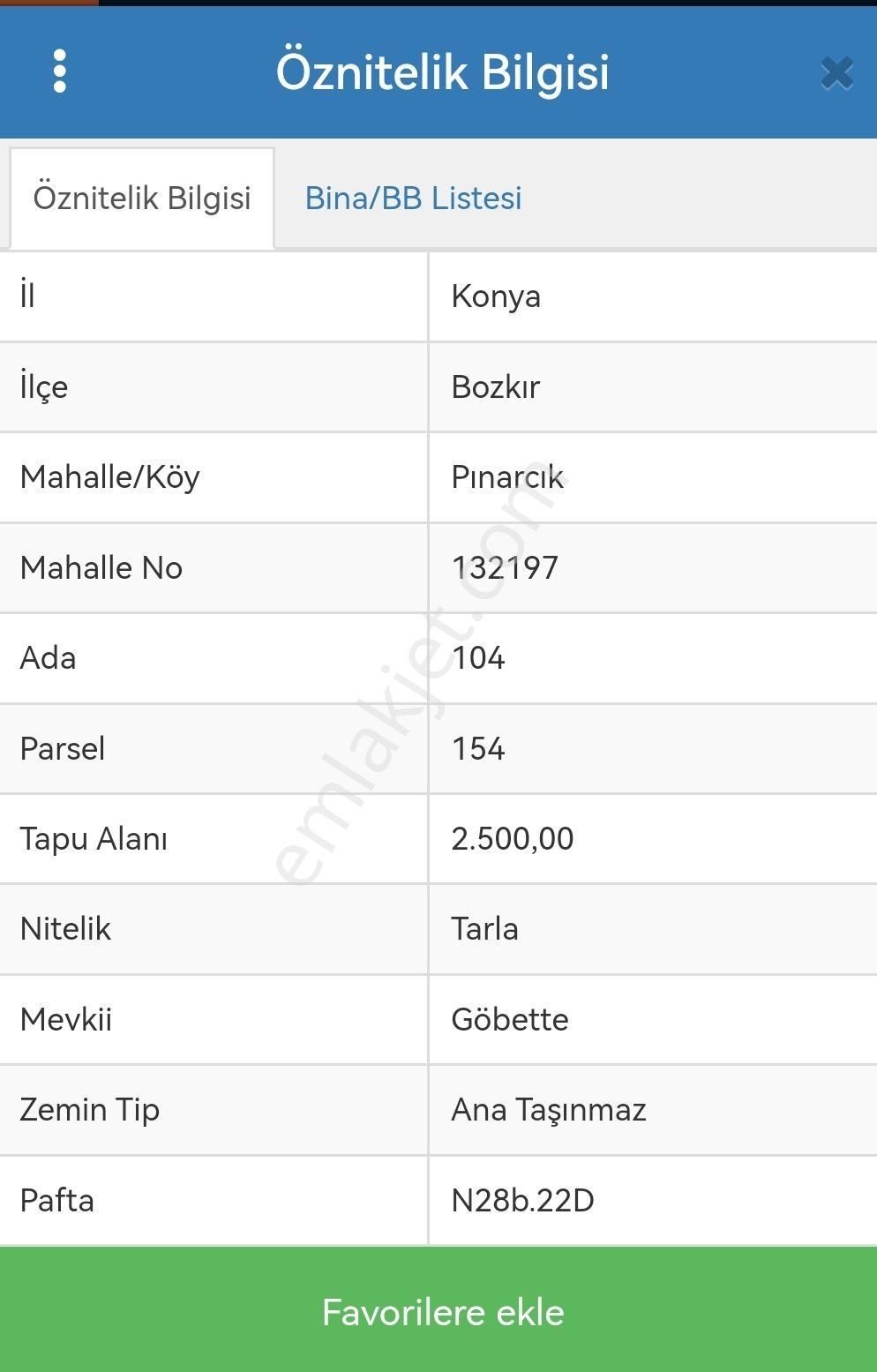 Bozkır Pınarcık Satılık Tarla Telefon Fiyatına 2500 M2 Fırsat Tarla!