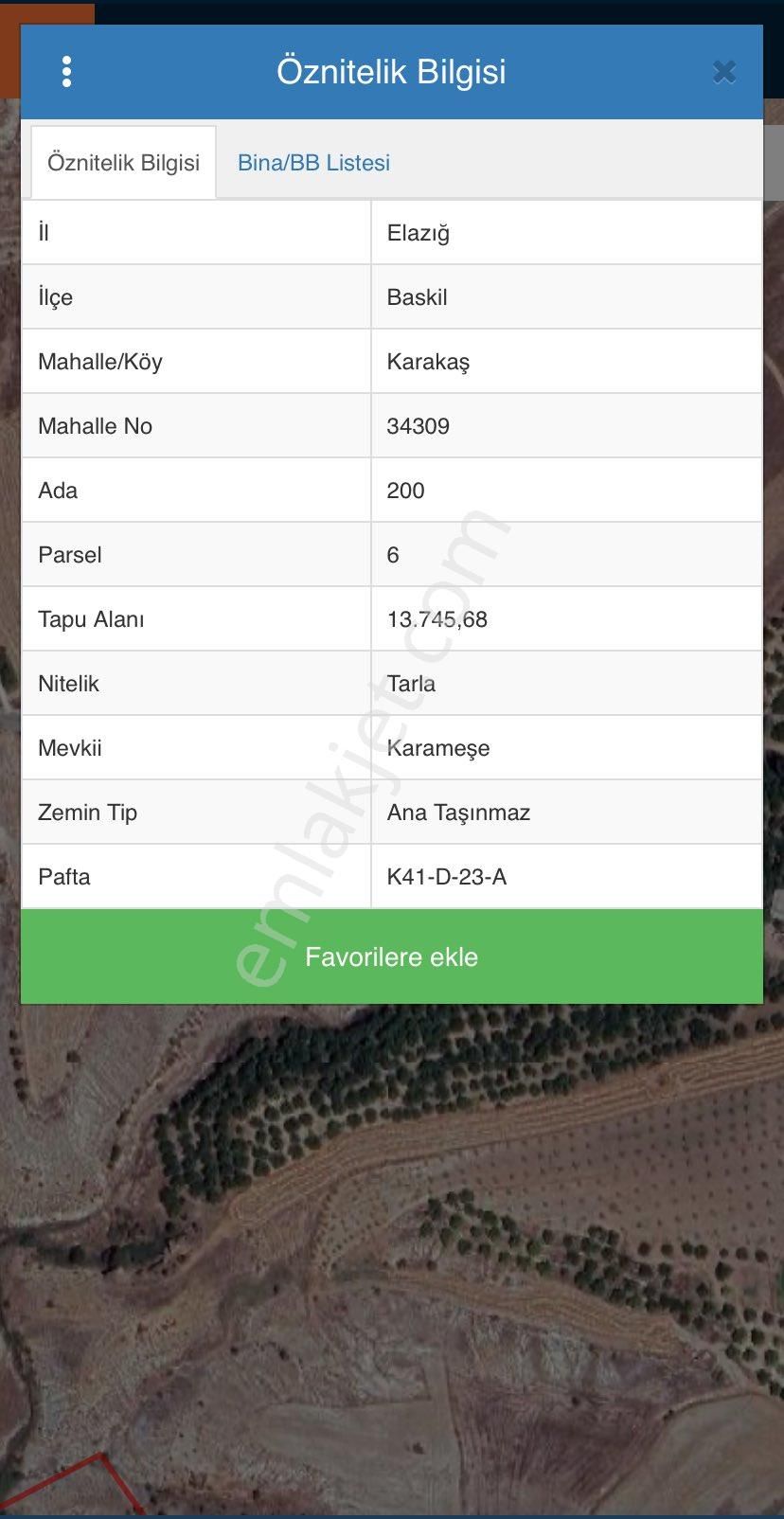 Baskil Karakaş Köyü Satılık Tarla Ümit Emlak’tan Baskil Karakaş Köyünde 13.745m2 Ana Yola Yakın Parsel